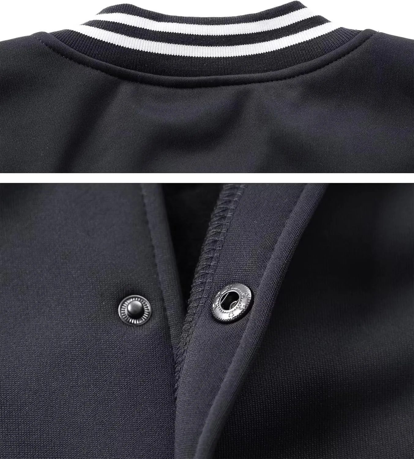 ACEFAST INC Men's Varsity Baseball Jacket Casual Letterman Bomber Jacket Windbreaker Lightweight Jacket