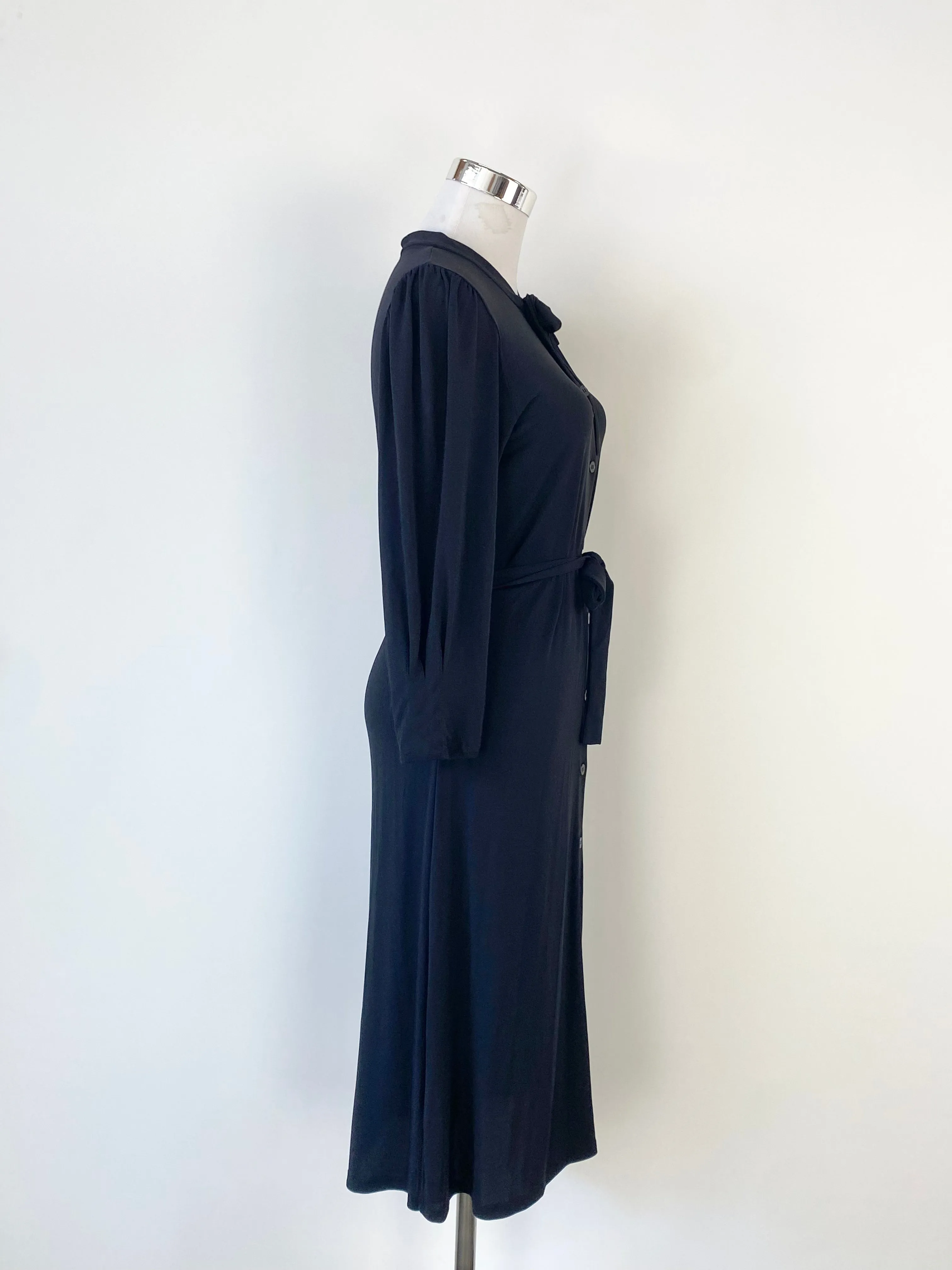 Agnes B. Black Long Sleeve Midi Dress - AU8/10
