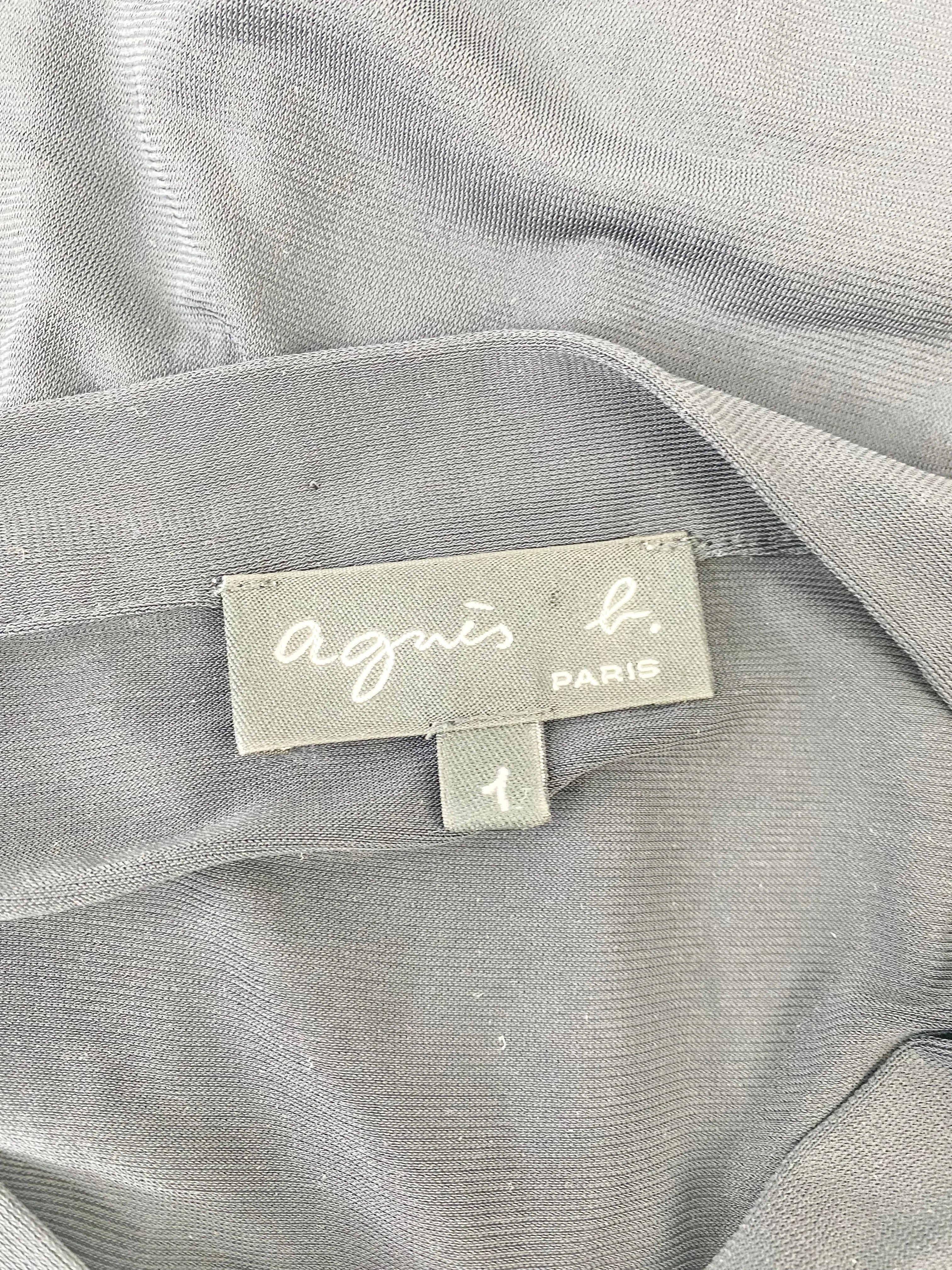 Agnes B. Black Long Sleeve Midi Dress - AU8/10