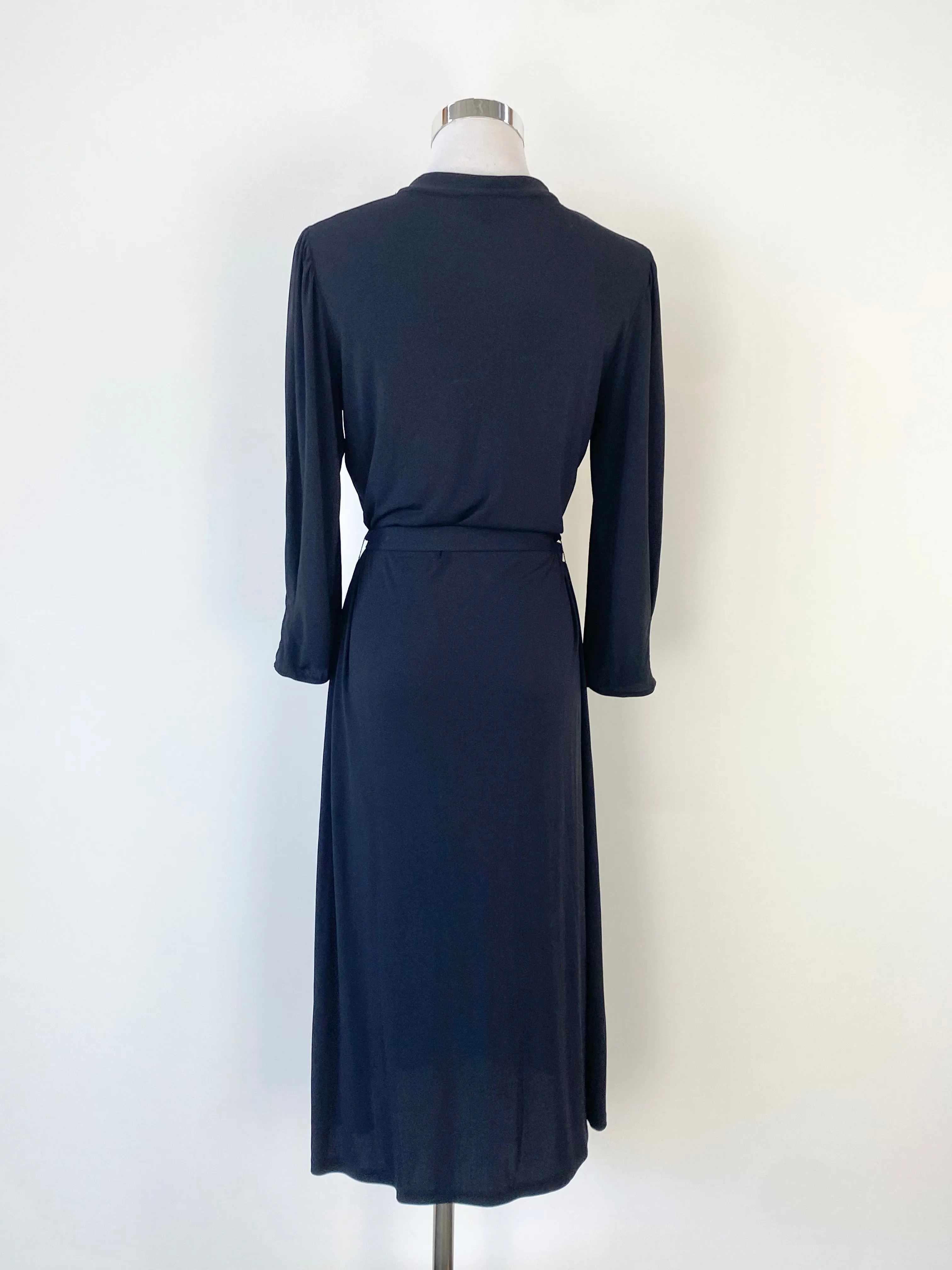 Agnes B. Black Long Sleeve Midi Dress - AU8/10