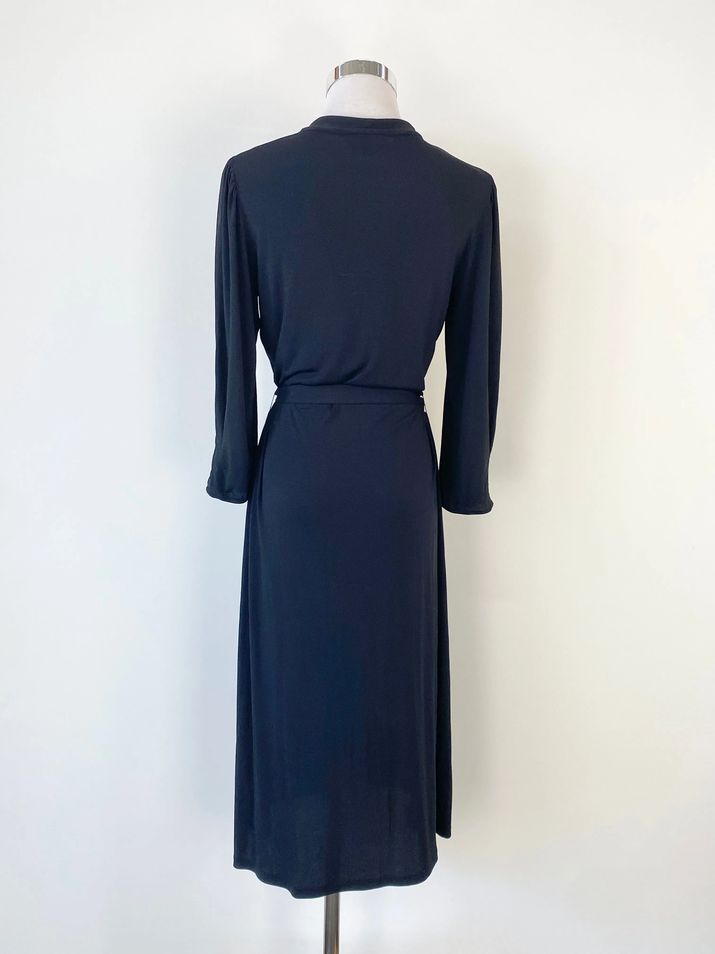 Agnes B. Black Long Sleeve Midi Dress - AU8/10