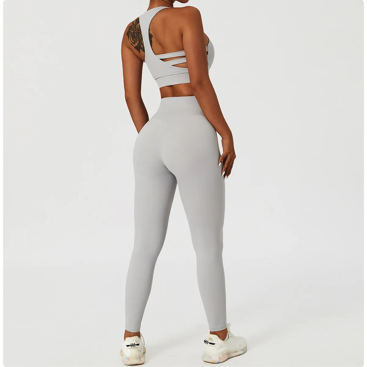 Asymmetric Cut Out Yoga Tank Top