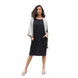 Black Knit Short Sleeve Dress