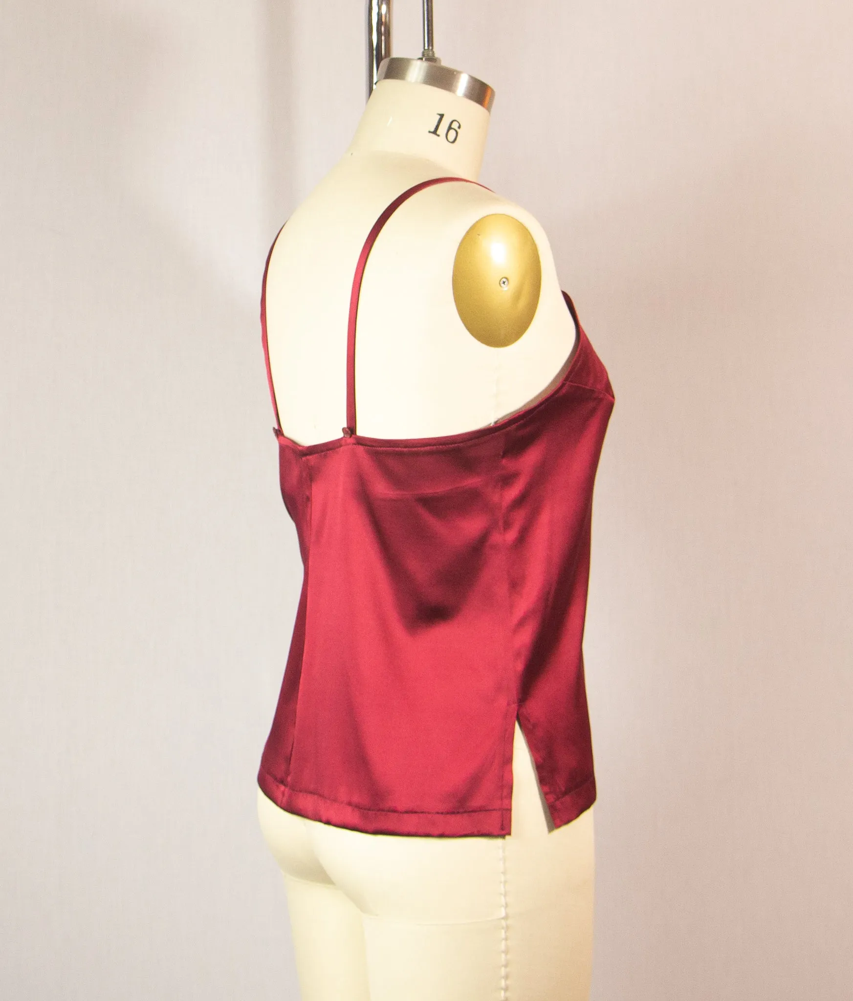 Burgundy Stretch Silk Camisole
