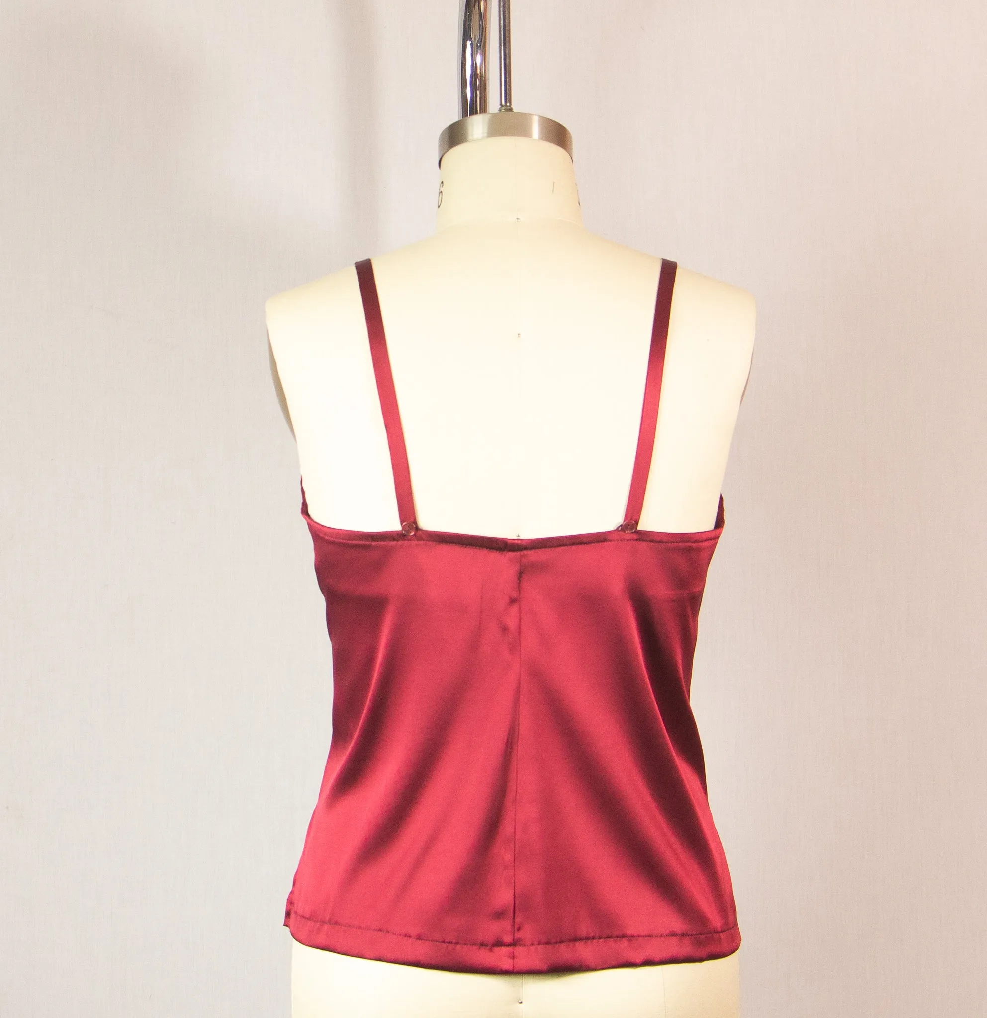 Burgundy Stretch Silk Camisole