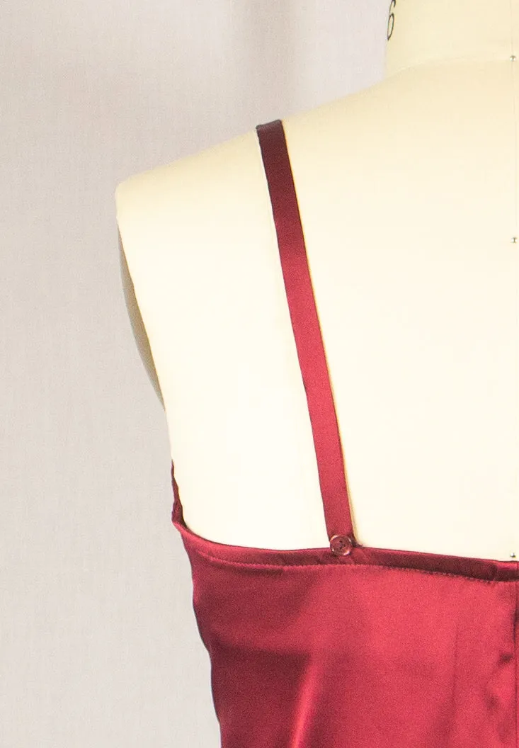 Burgundy Stretch Silk Camisole