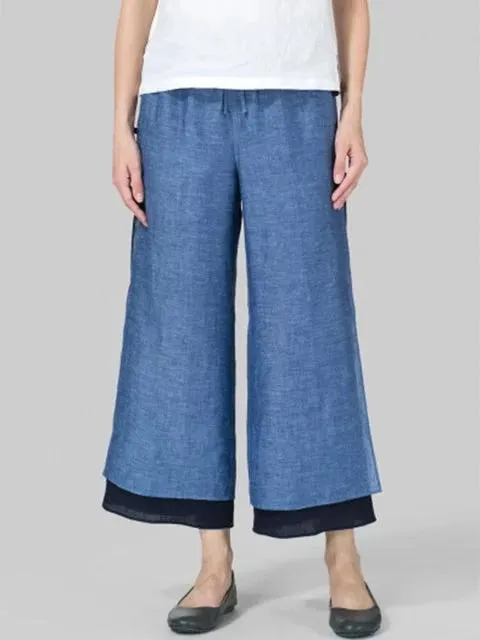 Casual Loose Wide Leg Black Pants Women