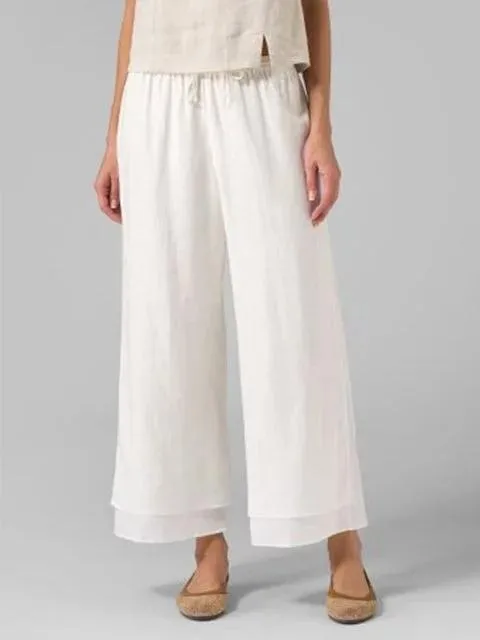 Casual Loose Wide Leg Black Pants Women