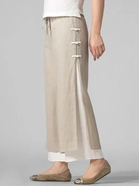 Casual Loose Wide Leg Black Pants Women