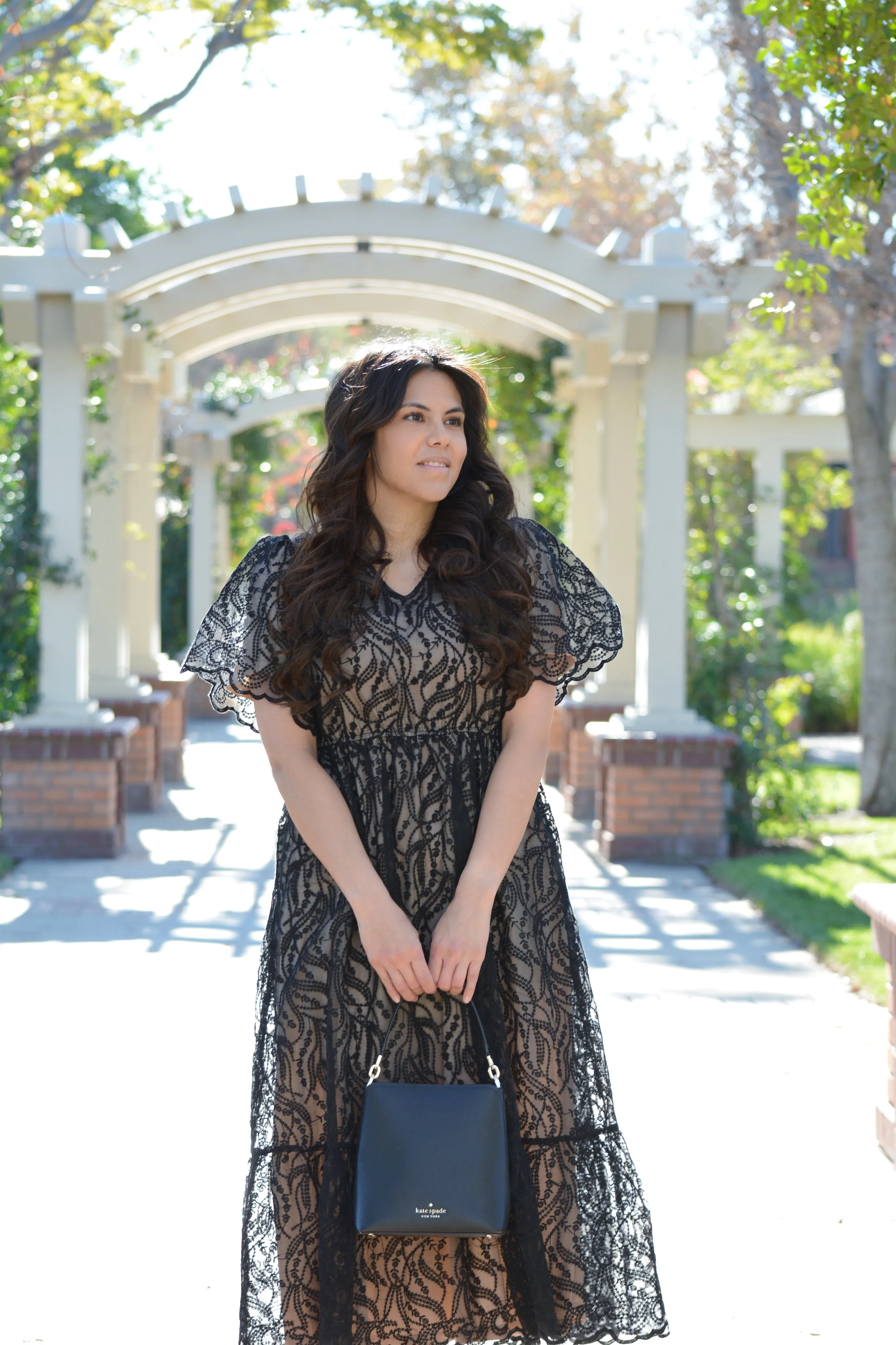 Catrine Black Embroidered Dress