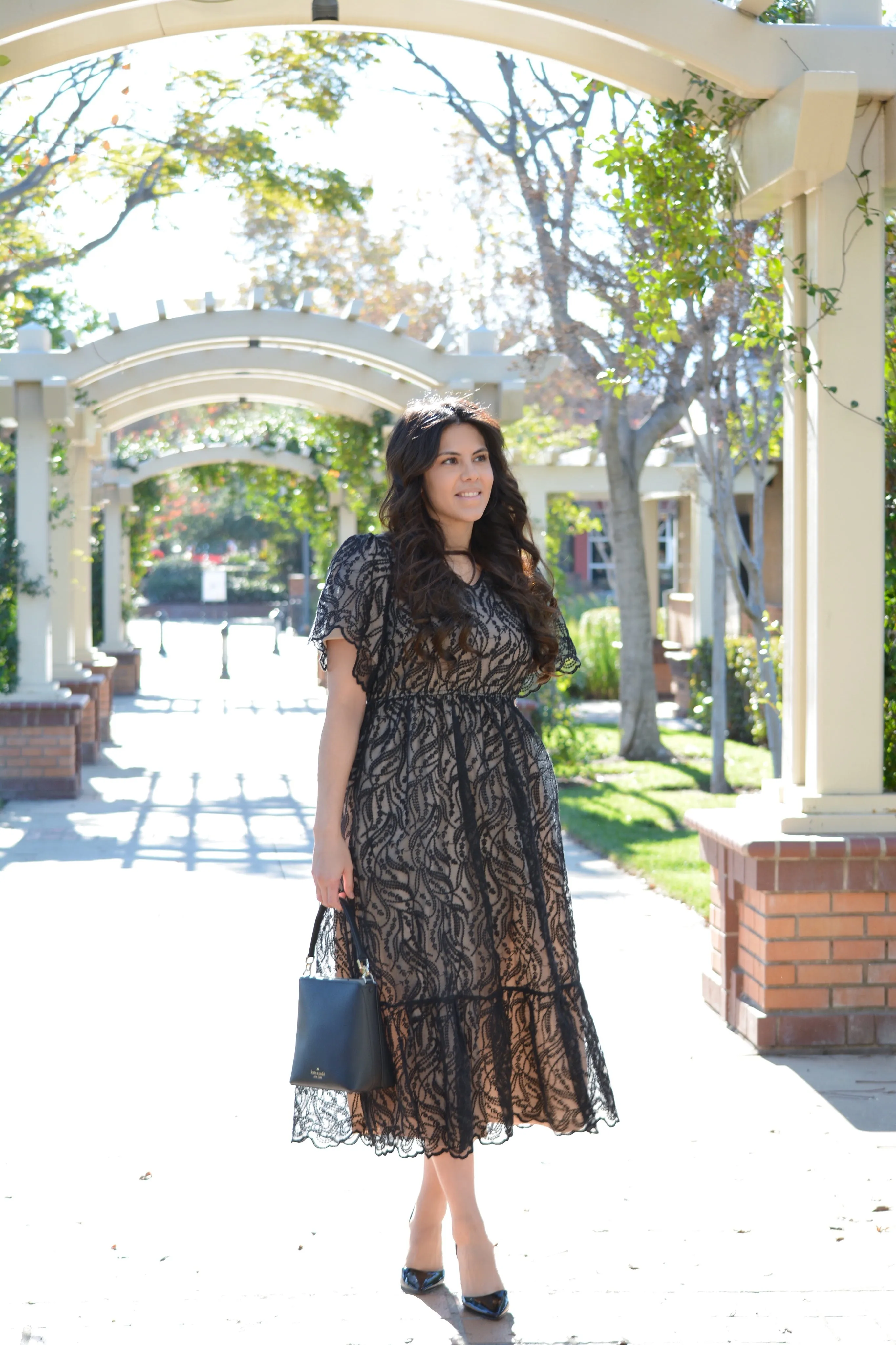 Catrine Black Embroidered Dress
