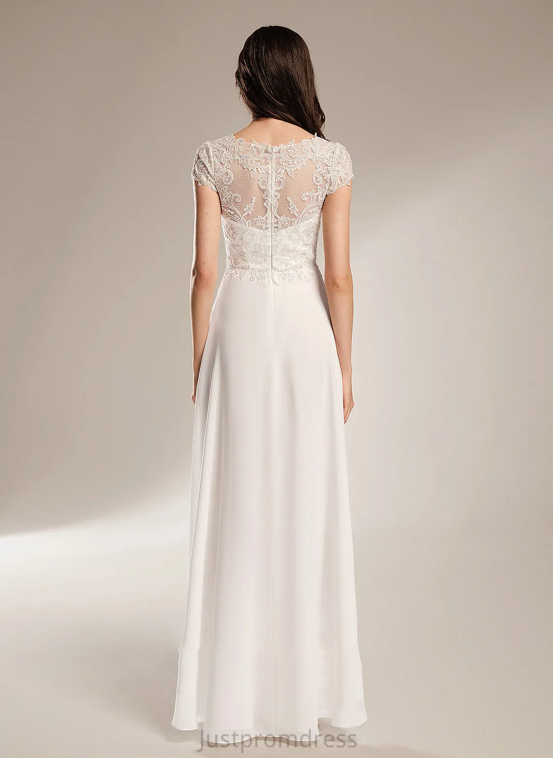 Chanel Asymmetrical Lace With Dress Wedding Wedding Dresses A-Line V-neck