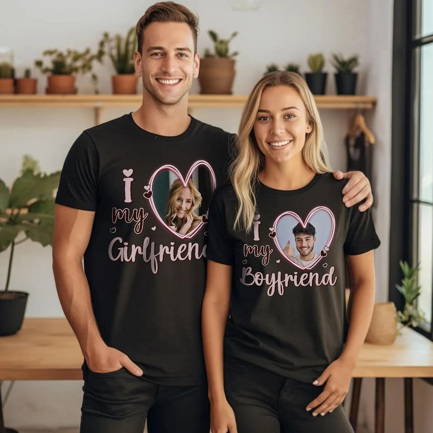 Custom Photo Bootleg Rap Shirt with Girlfriend's Face for Boyfriend - Vintage Graphic Shirt for Men