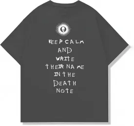 Death Note Character Panels, Light and Ryuk T-Shirt, Unisex Vintage Y2K Oversized Anime Graphic T-Shirt, Retro Aesthetic