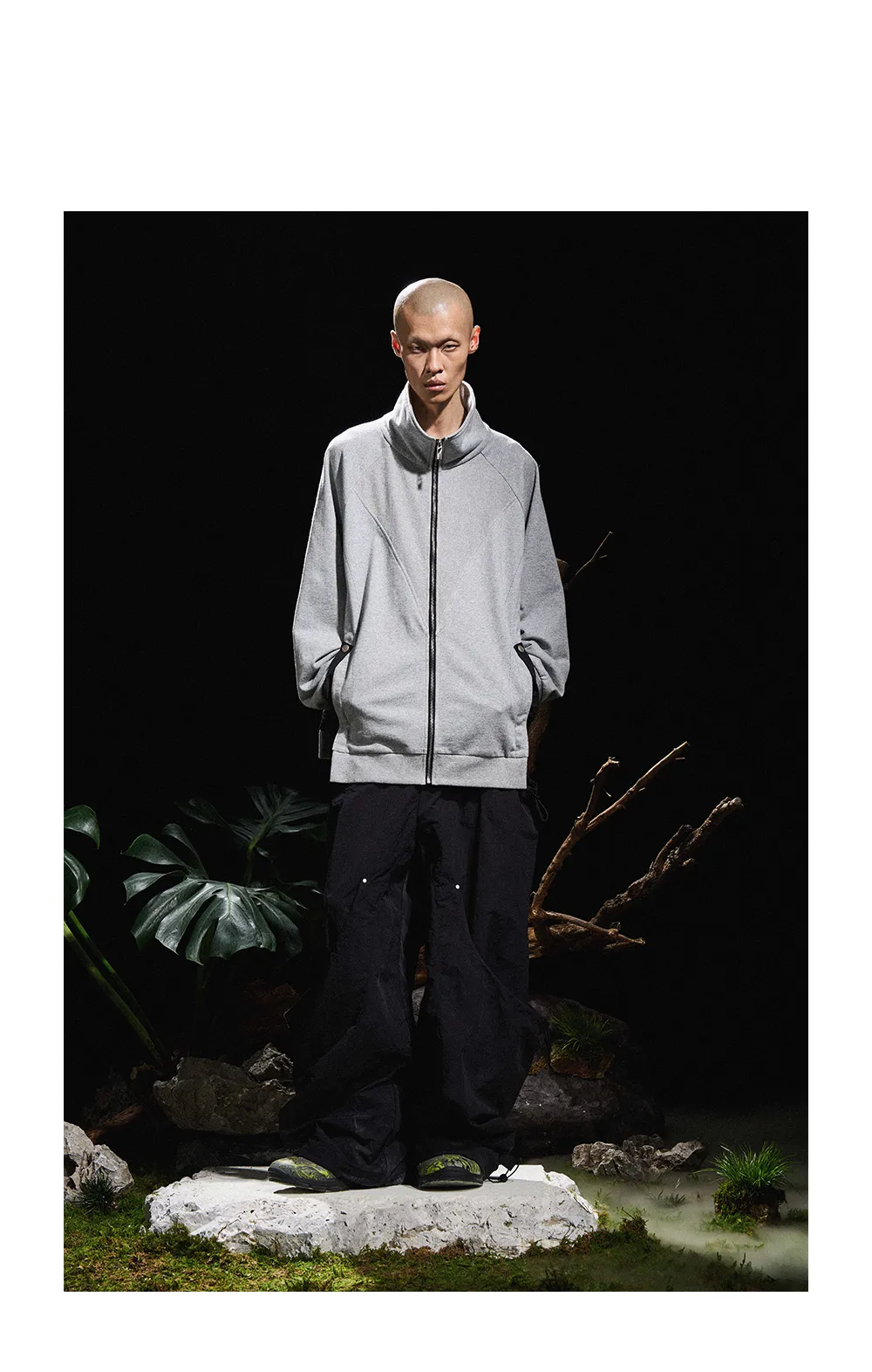 Deconstructed Zipper Sweatshirt