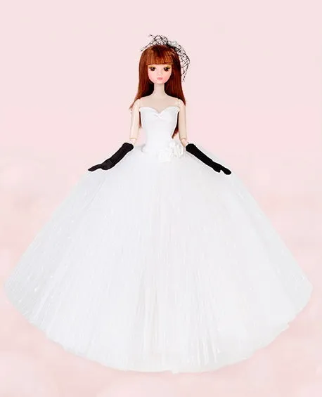 DOLLY® BRIDE DOLL WITH WHITE WEDDING TUTU DRESS - Bjd 12 joints 12 inch 30 cm 1/6 scale fashion doll