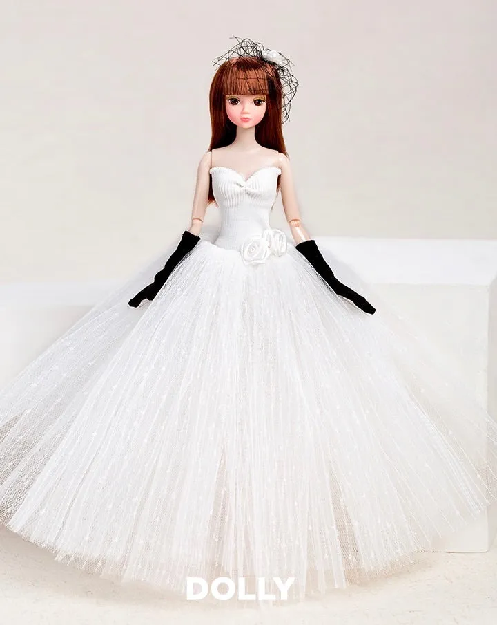 DOLLY® BRIDE DOLL WITH WHITE WEDDING TUTU DRESS - Bjd 12 joints 12 inch 30 cm 1/6 scale fashion doll