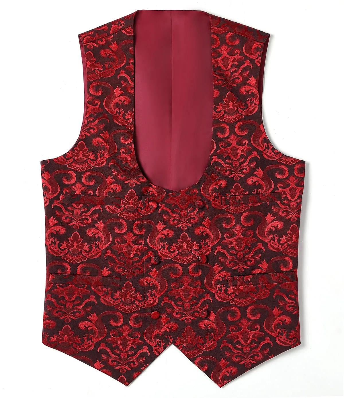 Fashion Men's Suit Vest Regular Fit Patterned U Neck Waistcoat