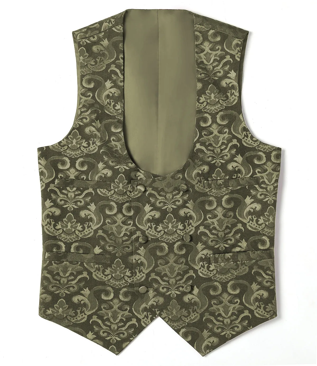 Fashion Men's Suit Vest Regular Fit Patterned U Neck Waistcoat