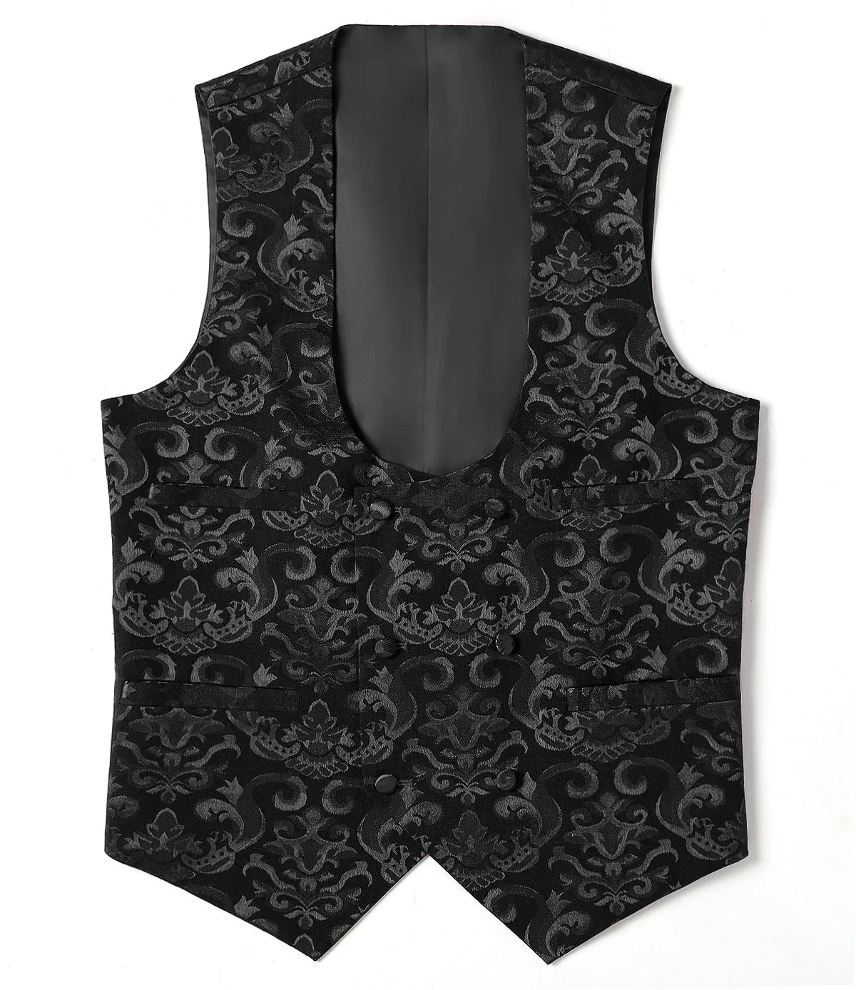Fashion Men's Suit Vest Regular Fit Patterned U Neck Waistcoat