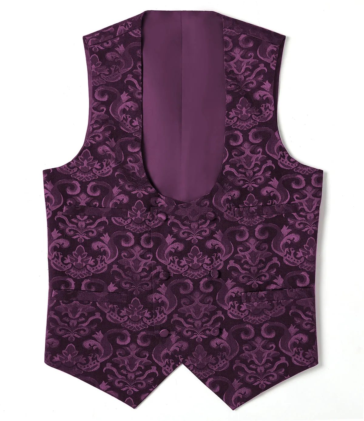 Fashion Men's Suit Vest Regular Fit Patterned U Neck Waistcoat