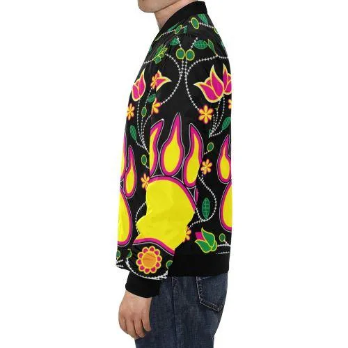 Floral Bearpaw Sunset and Yellow Bomber Jacket for Men