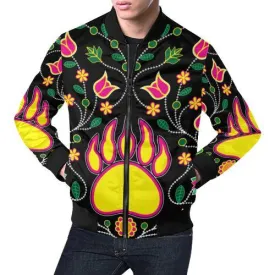 Floral Bearpaw Sunset and Yellow Bomber Jacket for Men