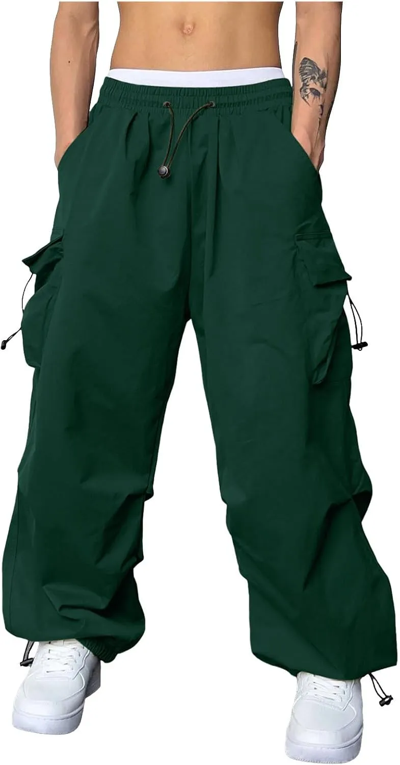 Fxbar Mens Casual Cargo Pants Workout Joggers Stretch Sweatpants Hiking Drawstring Tactical Pants with Multi Pockets