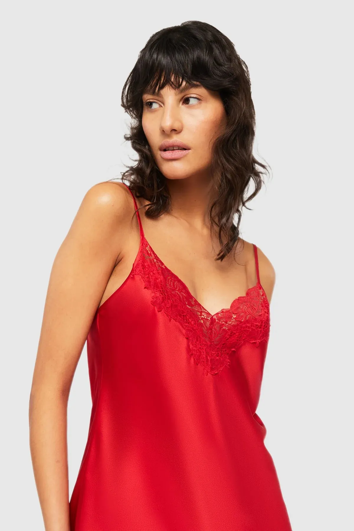 Ginia - Silk Lace Cami | Red Chili