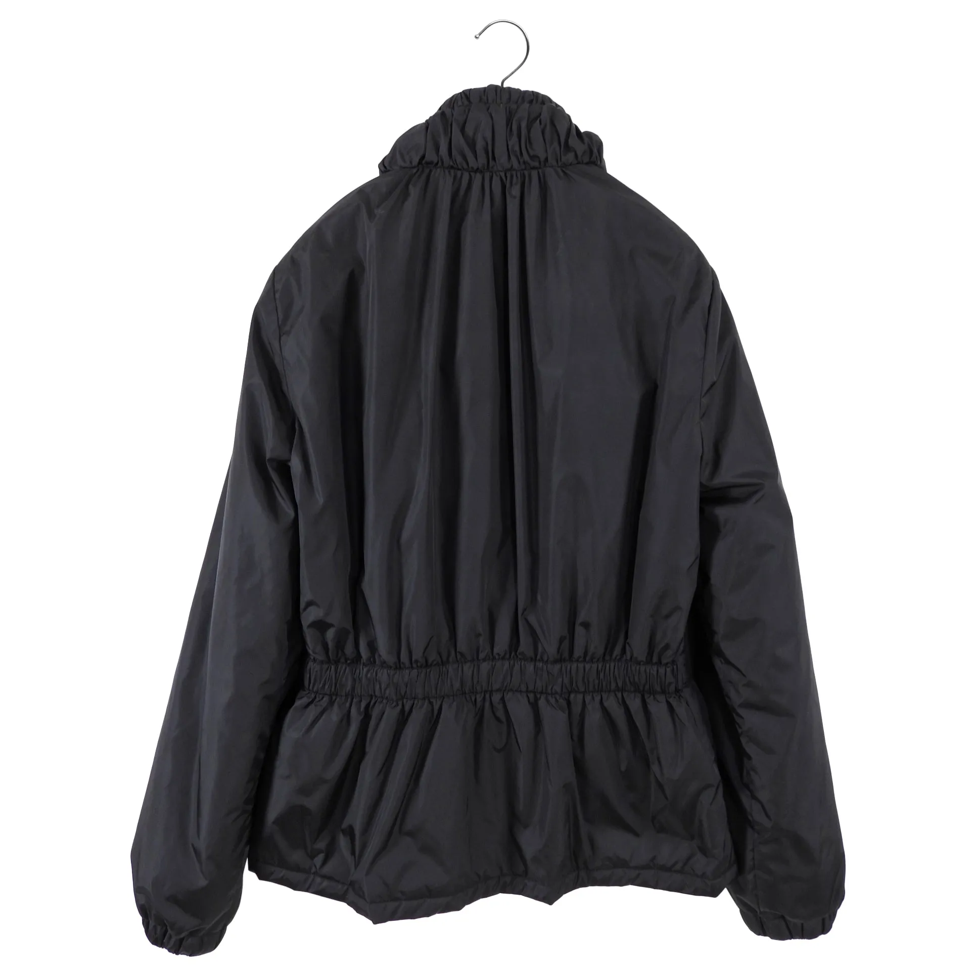 Gucci Black Nylon Zip Hooded Jacket With Crest Detail - M - (6/8)
