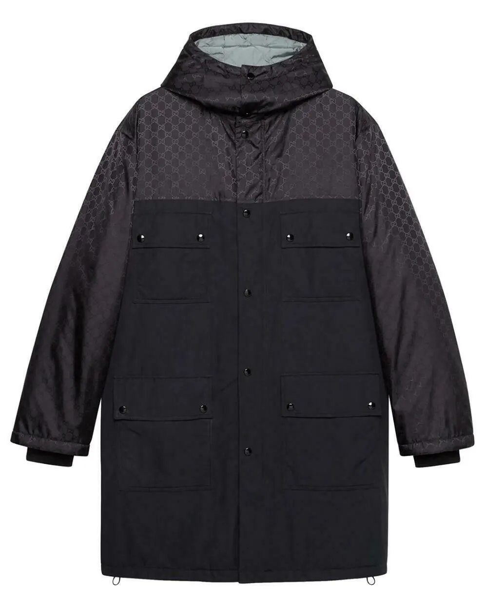 Gucci Men's Black GG Nylon Large Jacket