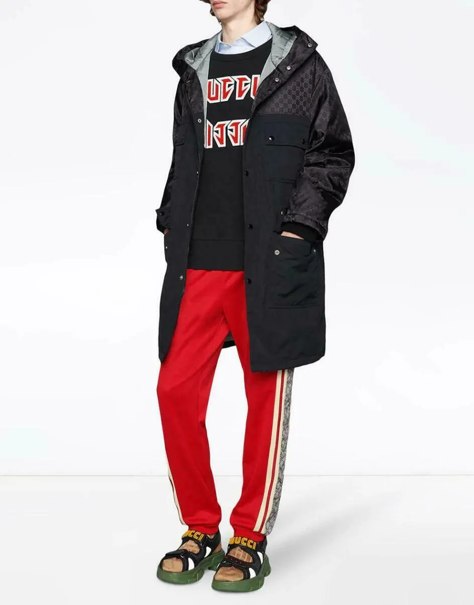Gucci Men's Black GG Nylon Large Jacket