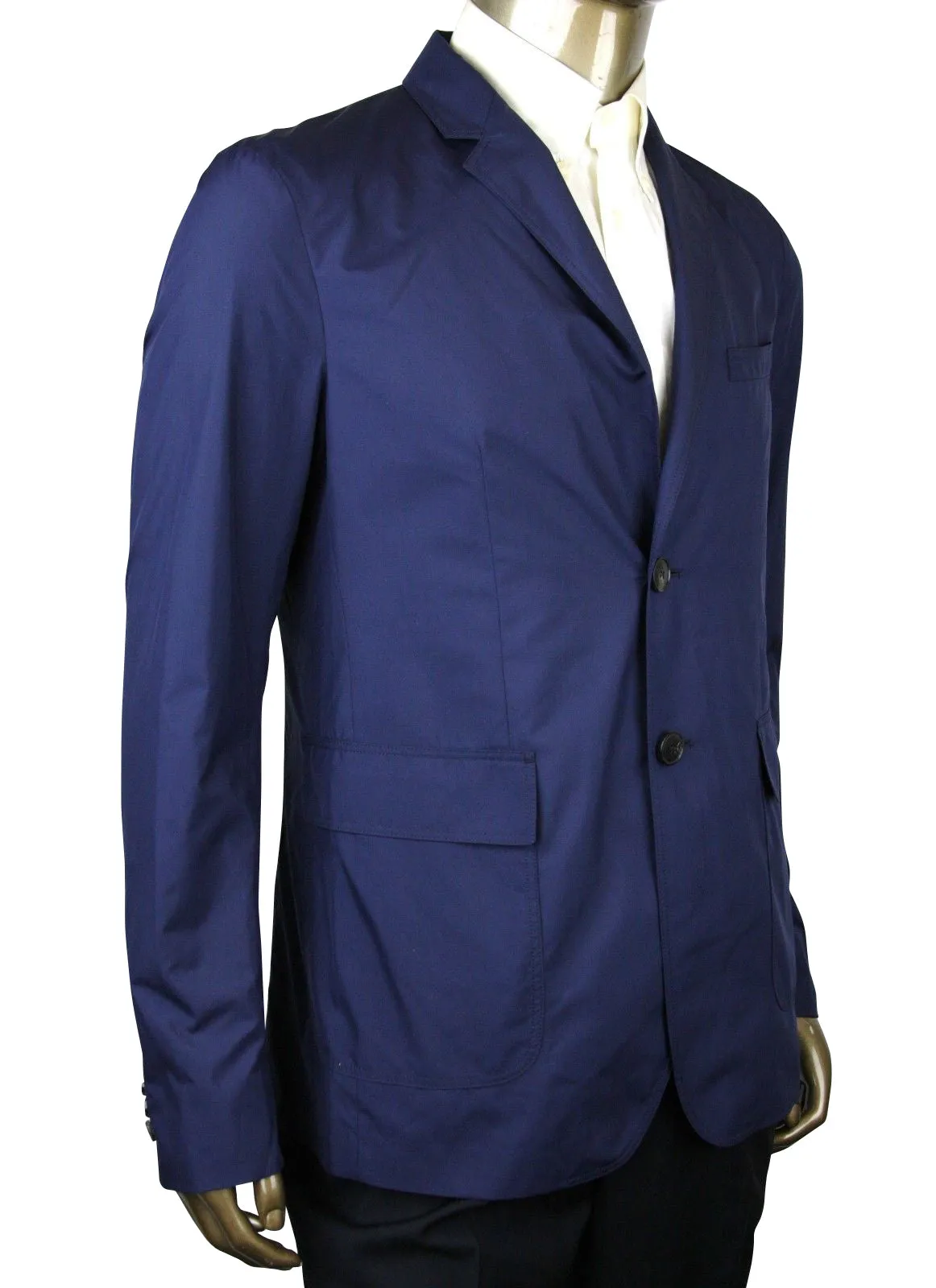 Gucci Men's  Weight blue Polyester Techno Jacket