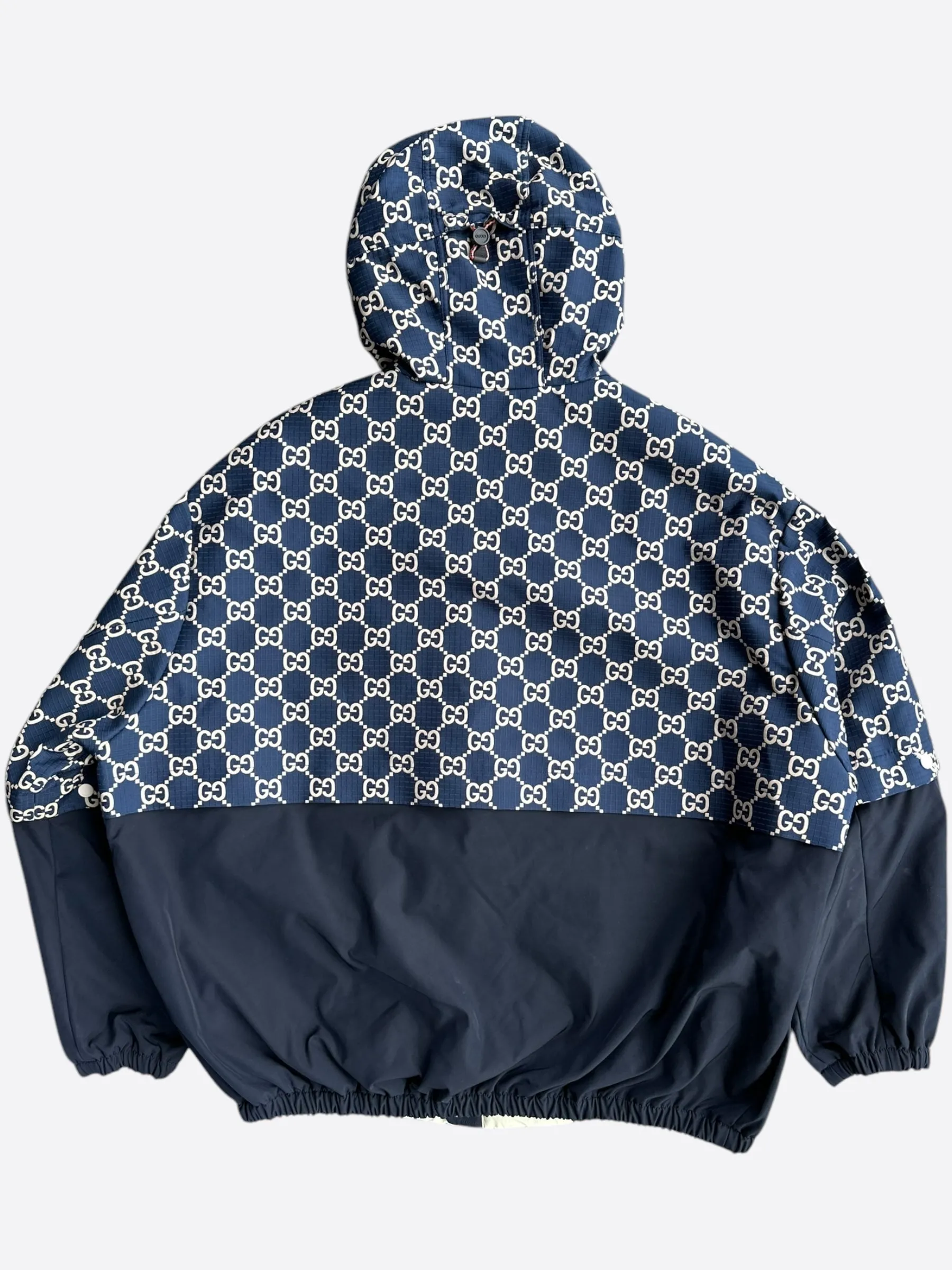 Gucci Navy & White GG Monogram Windbreaker