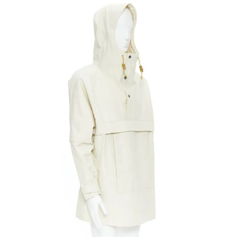 GUCCI NORTH FACE light beige nylon windbreaker anorak pullover jacket S