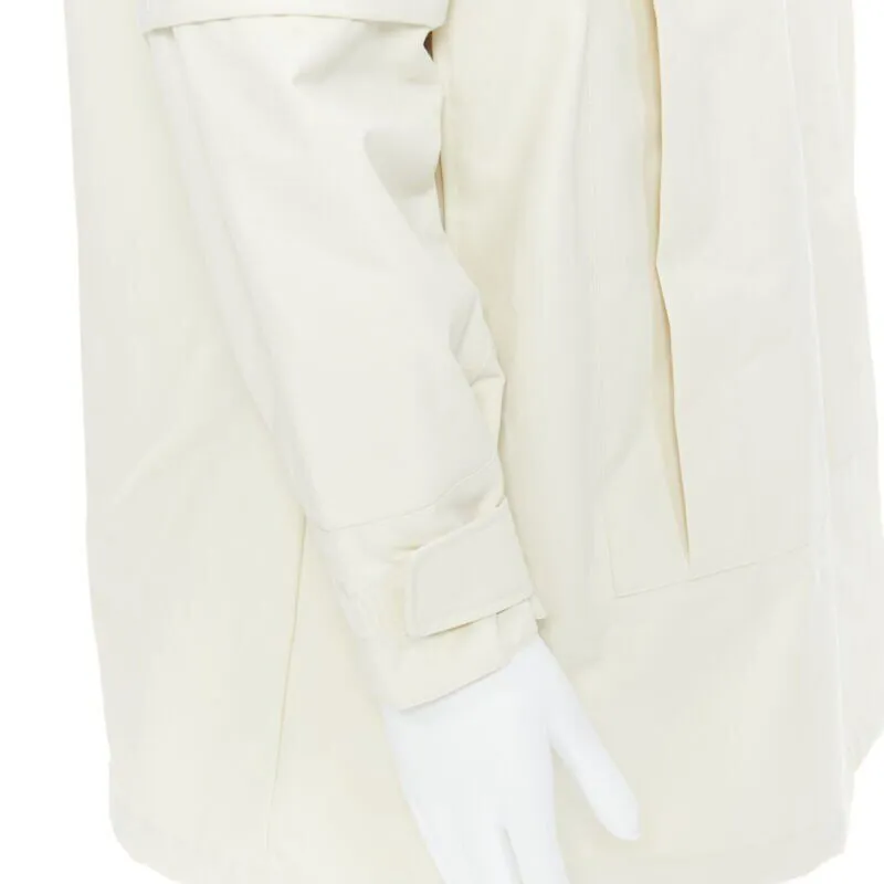 GUCCI NORTH FACE light beige nylon windbreaker anorak pullover jacket S