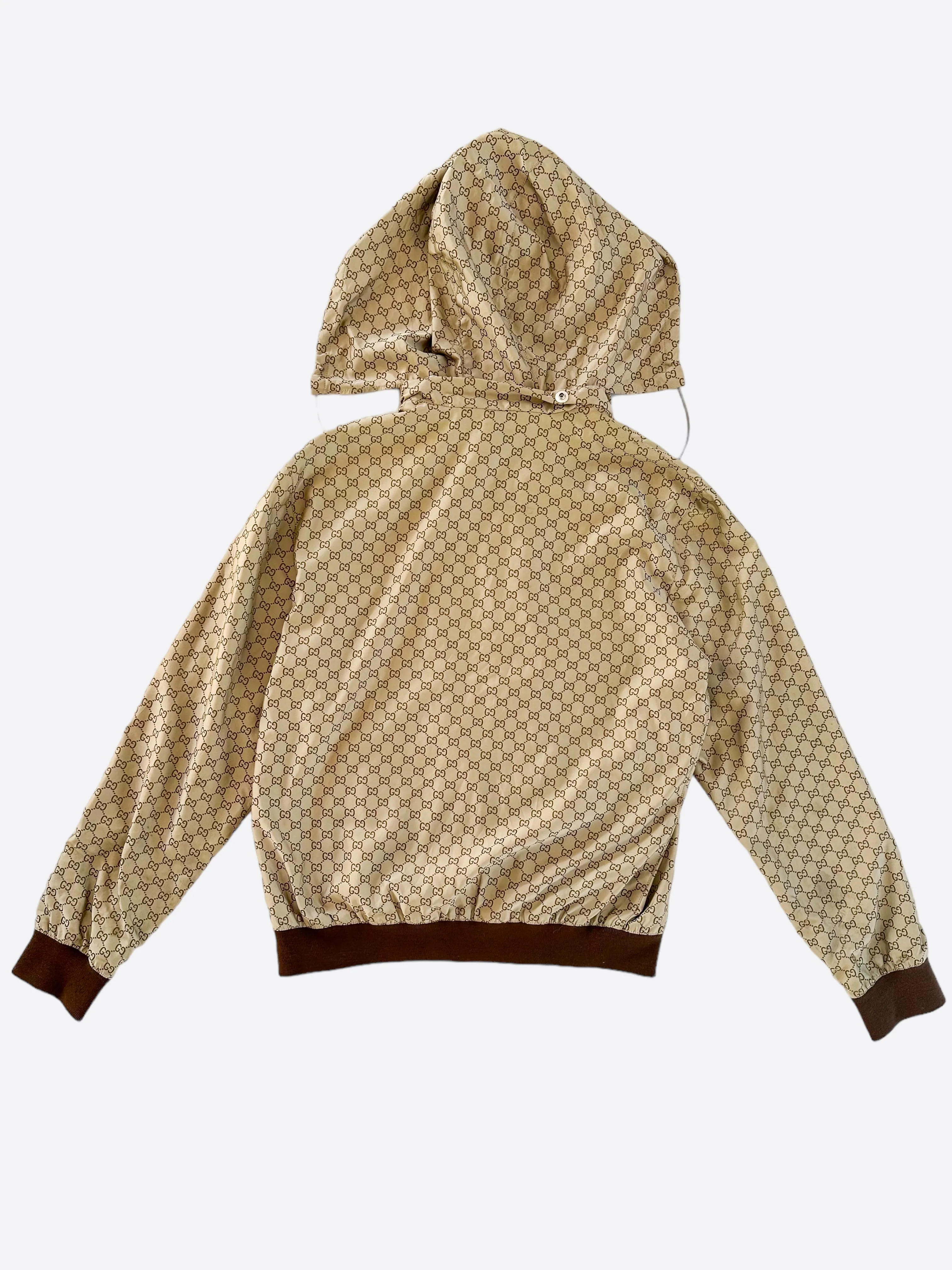 Gucci Tan & Brown GG Monogram Windbreaker