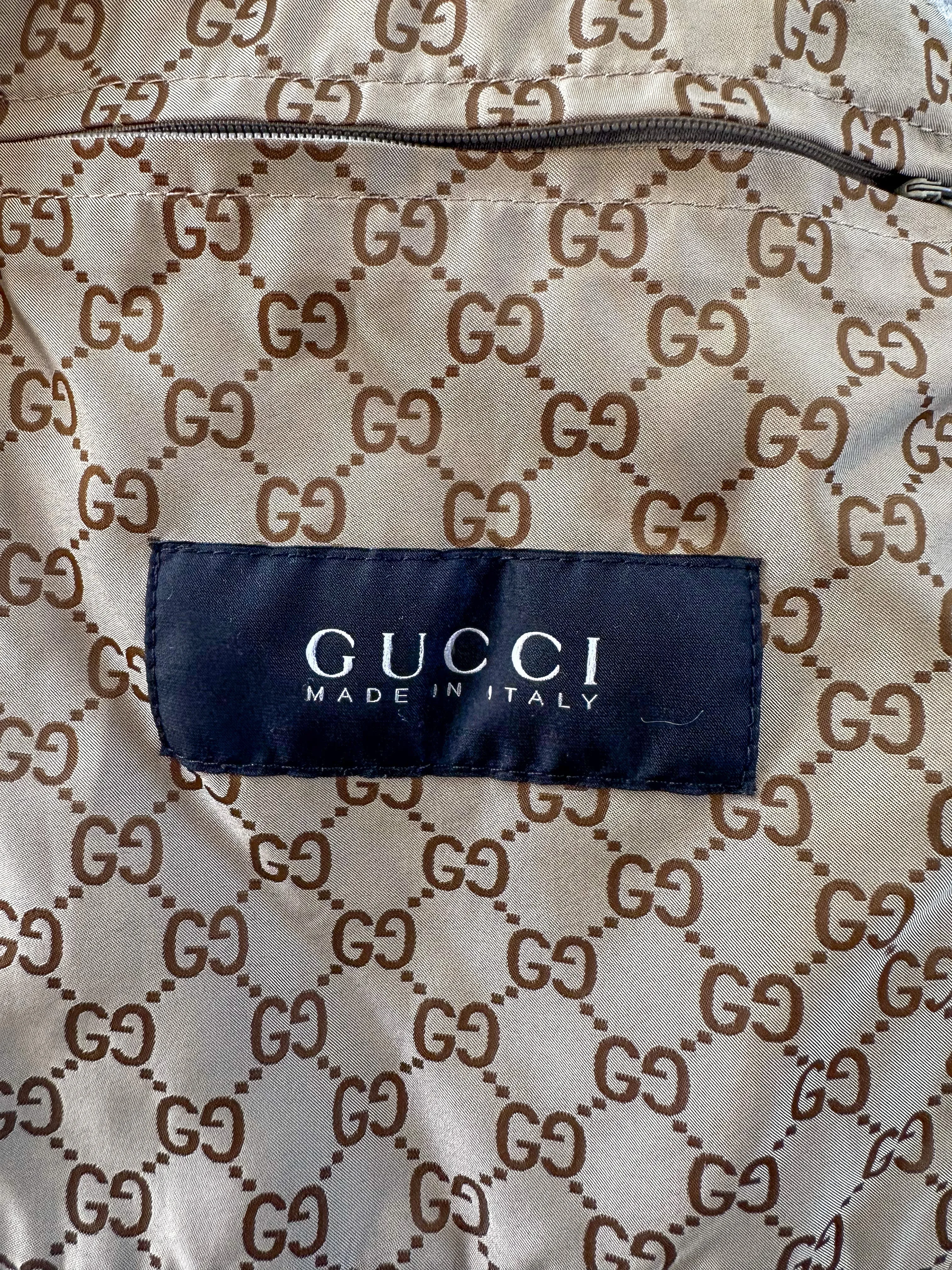 Gucci Tan & Brown GG Monogram Windbreaker