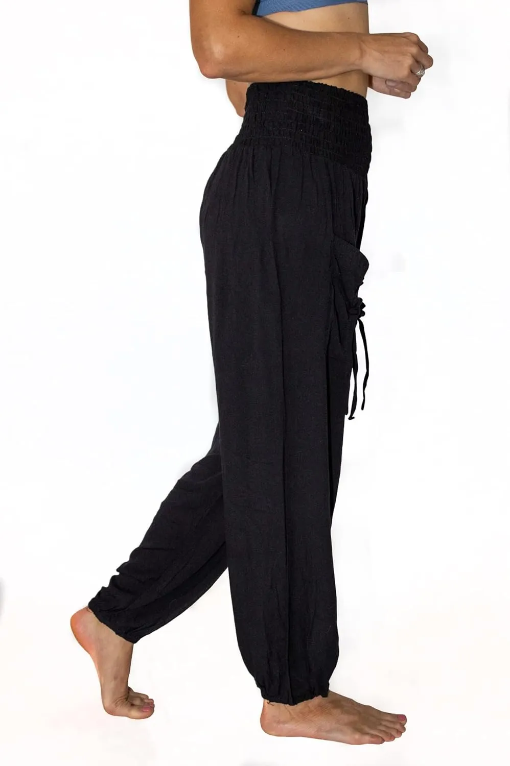 Harem Pants for Women Hippie Bohemian Casual Gypsy Pants, Ideal Yoga Pant - Baggy Boho Harem Pants