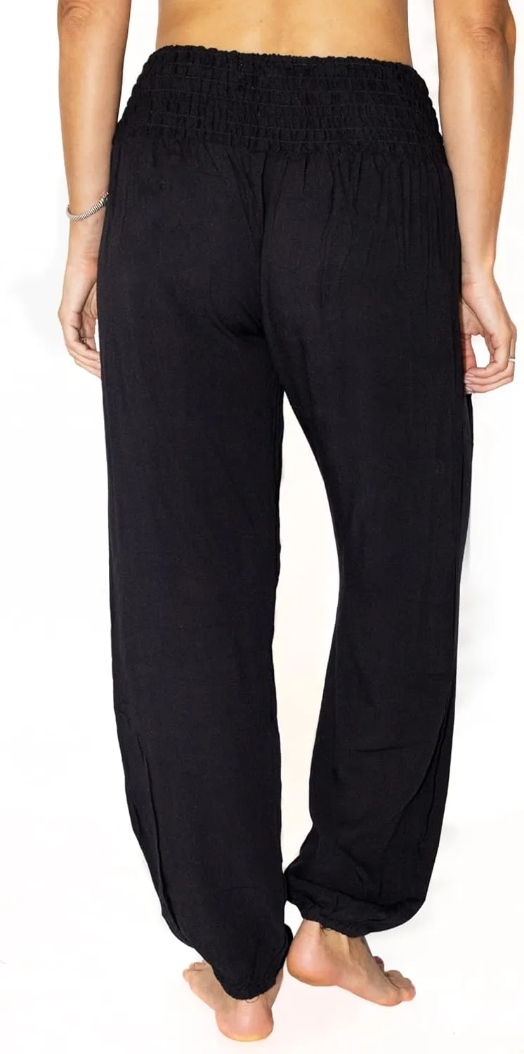 Harem Pants for Women Hippie Bohemian Casual Gypsy Pants, Ideal Yoga Pant - Baggy Boho Harem Pants