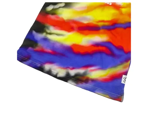 HUSTLE GANGS CREW NECK SKATEBOARD TIE DYED T SHIRT
