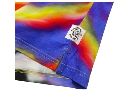 HUSTLE GANGS CREW NECK SKATEBOARD TIE DYED T SHIRT
