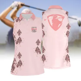It Takes A Lot Of Balls Pattern Leopard Women Short Sleeve Polo Shirt Sleeveless Polo Shirt V2