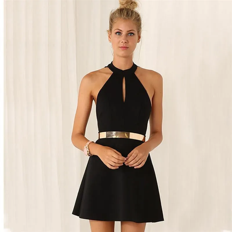 Lace Back Detail Party Dress