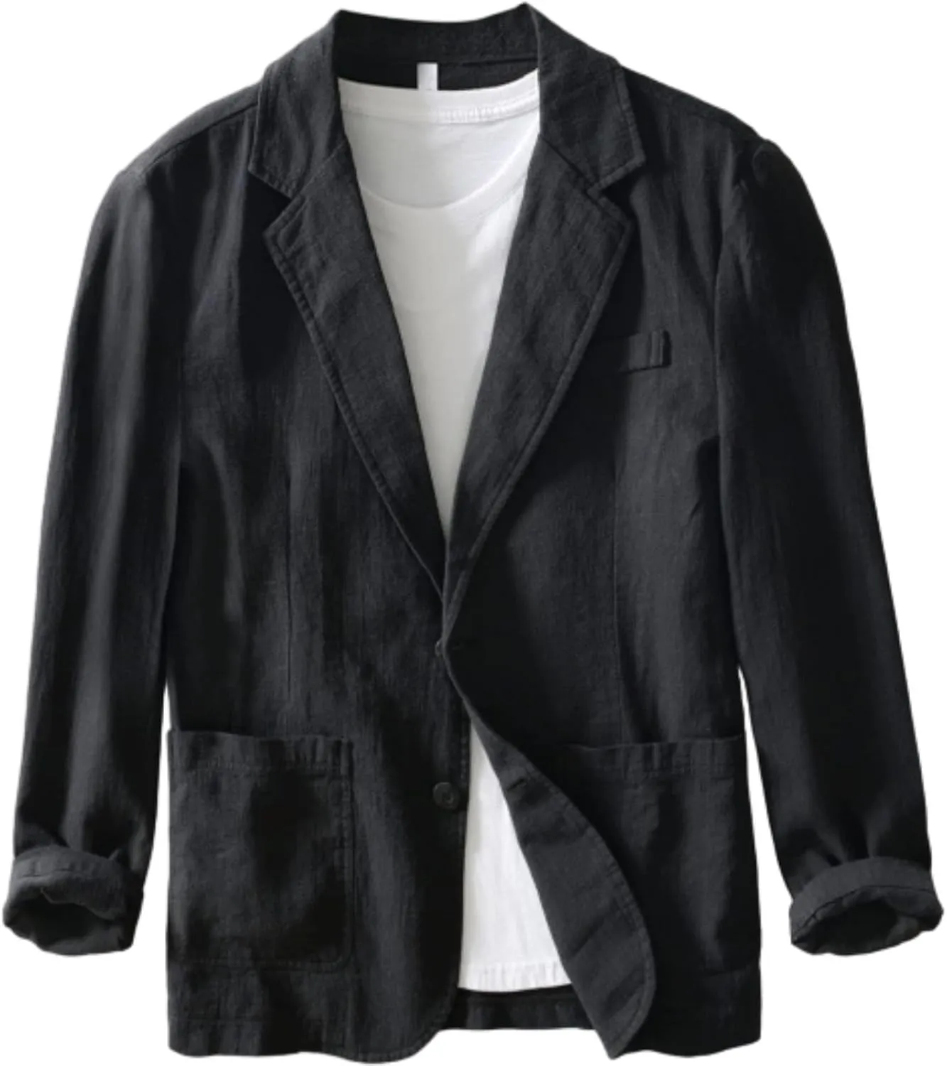 Linen Blazer Men Summer Casual Business Suit Jackets Lightweight Sports Linen Suit Jacket for Men