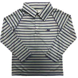 LONGSLEEVES STRIPED POLO (BLUE, GREEN, ABYSS)