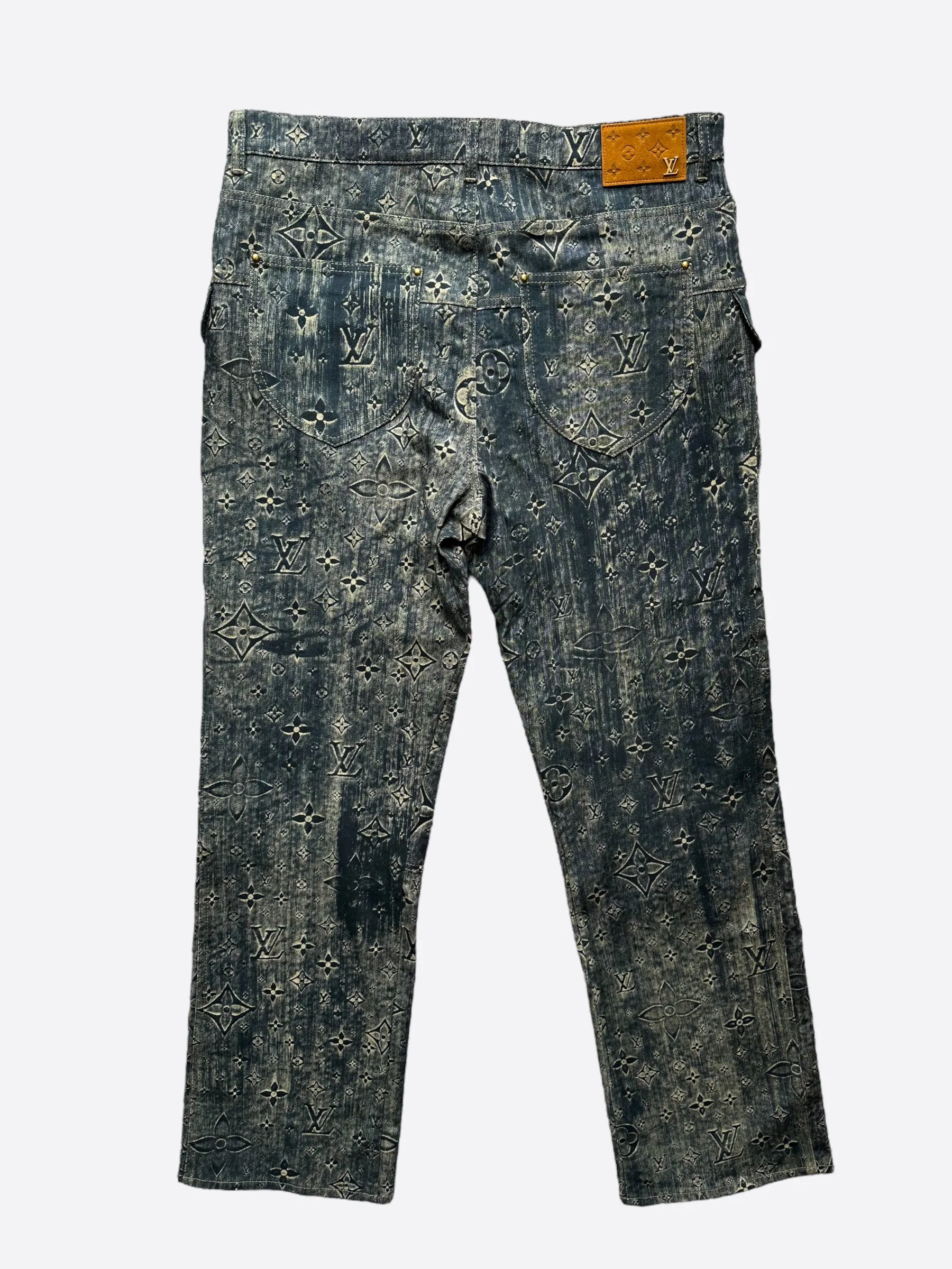Louis Vuitton Dark Blue Monogram Cargo Pants