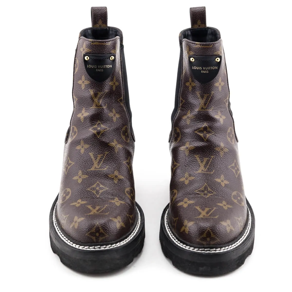 Louis Vuitton Monogram Beaubourg Ankle Boots Size US 11 | EU 41