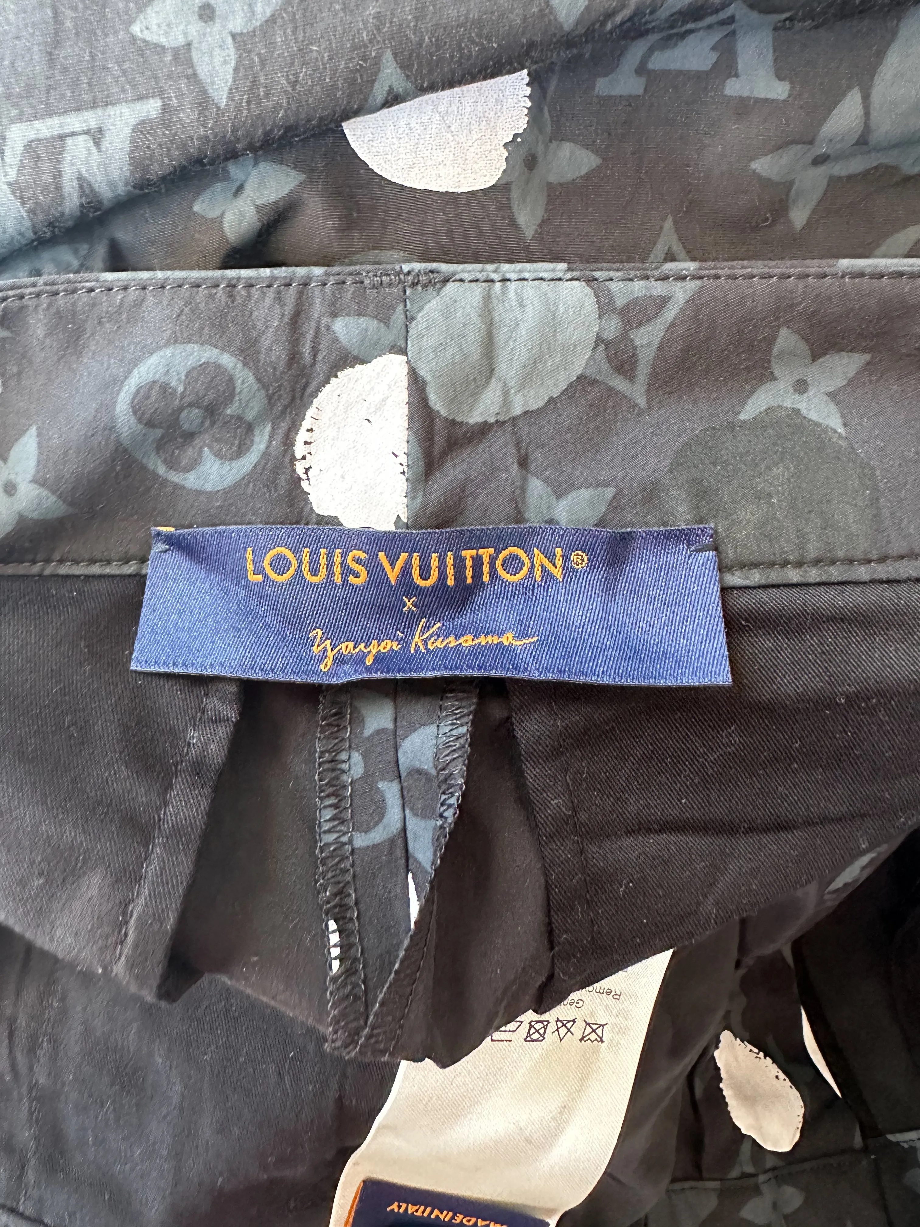 Louis Vuitton Yayoi Kusama Black Polka Dot Cargo Pants