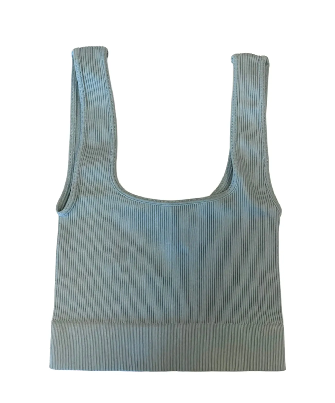Malibu Sugar Girls Baby Blue Ribbed Sports Tank Top